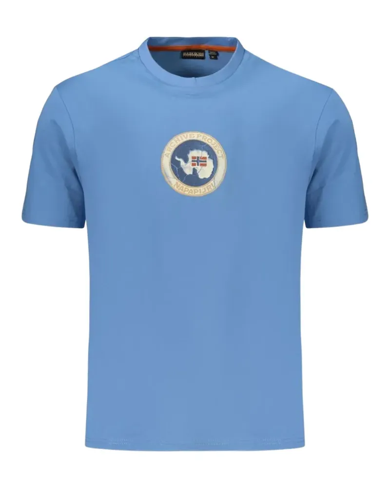 Napapijri T-Shirt mit Logo-Print - Blau Blau