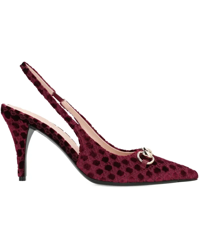 Gucci Slingback-Pumps aus Samt 85mm - Rot Rot