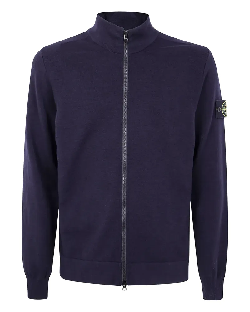 Stone Island Cardigan mit Logo-Patch - Blau Blau
