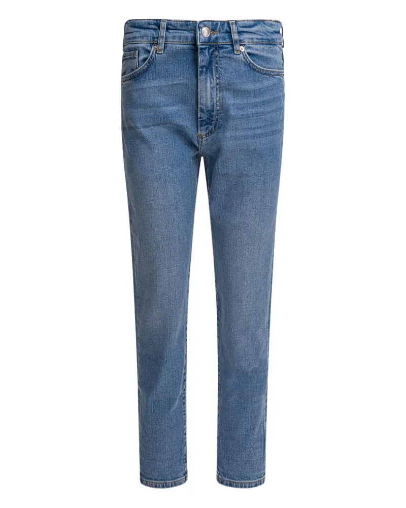 Max Mara Five-Pocket-Jeans mit Logo-Patch - Blau Blau