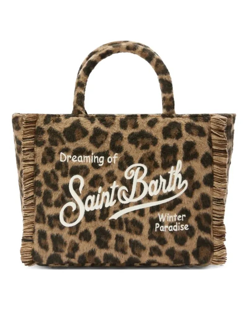 MC2 Saint Barth Bestickter Tote Bag mit Leopardenmuster - Braun Braun