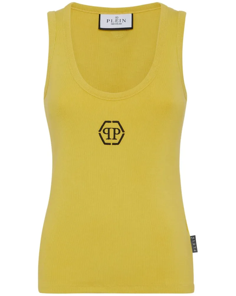 Philipp Plein Tanktop mit Logo - Gelb Gelb