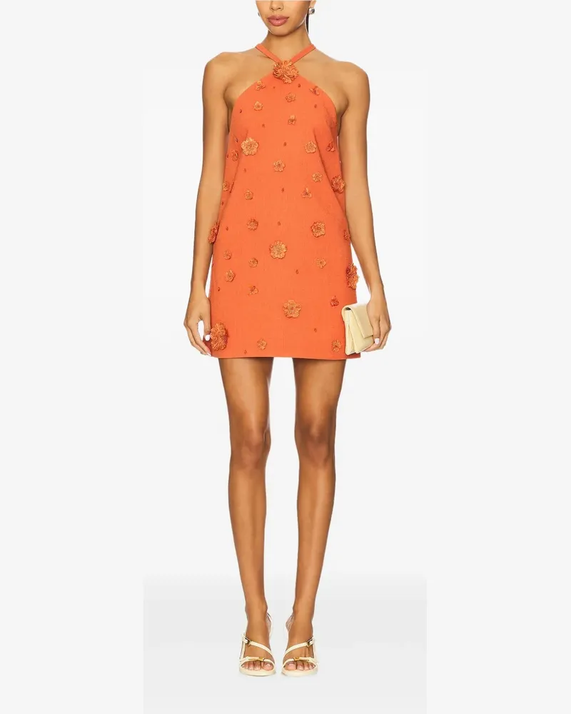 Alexis Milaa Minikleid mit Blumendetail - Orange Orange