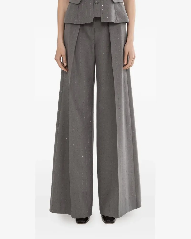 NISSA Wide-Leg-Hose mit Pailletten - Grau Grau