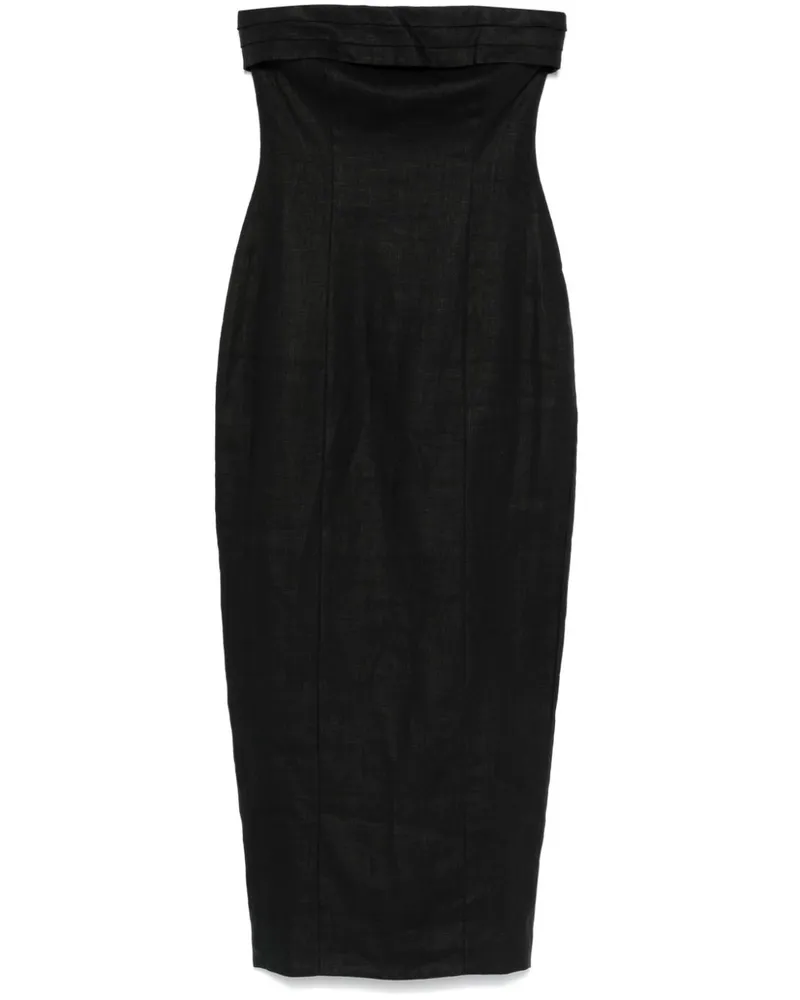 Faithfull The Brand Fleuri Midikleid - Schwarz Schwarz