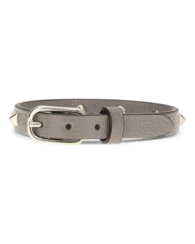 Valentino Garavani Rockstud Lederarmband - Grau Grau