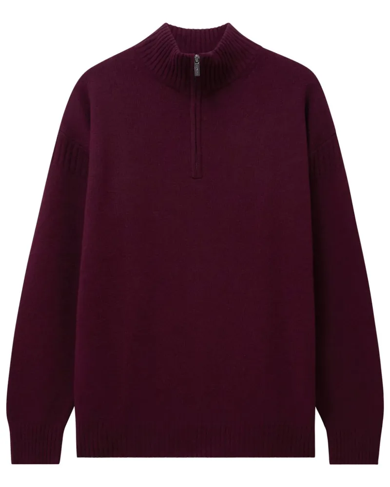 Pringle of Scotland Kaschmirpullover mit Reißverschluss - Rot Rot