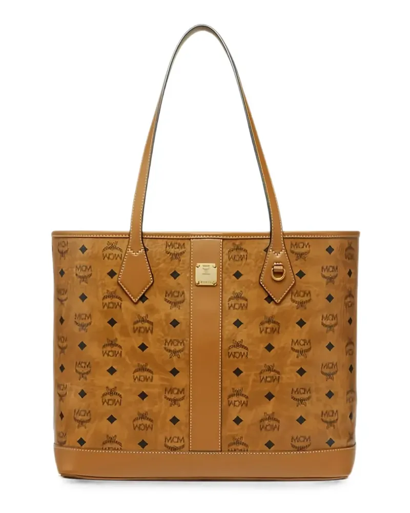 MCM Visetos Liz Tote Bag mit Monogramm - Nude Nude