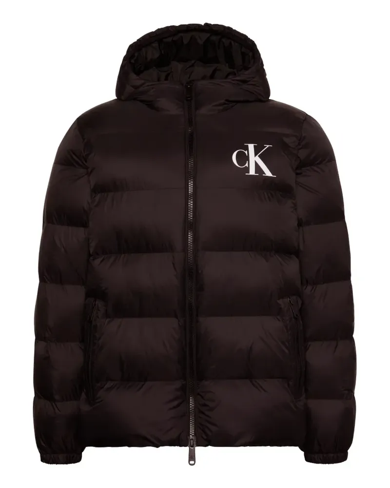 Calvin Klein logo-print puffer jacket - Schwarz Schwarz