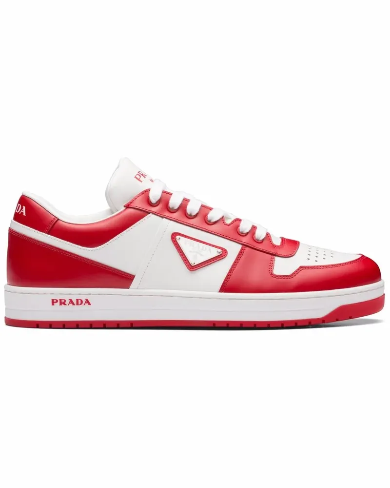 Prada Sneakers mit Logo-Patch - Weiß Weiß