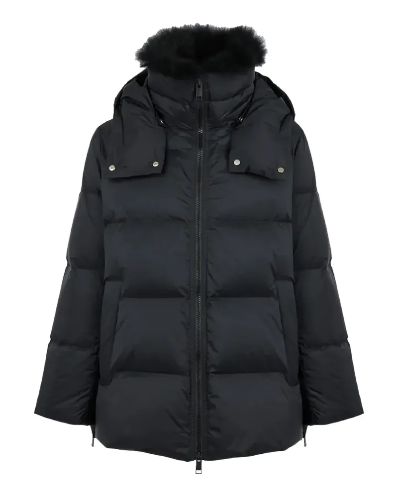 Yves Salomon Jacke mit Pelzbesatz - Schwarz Schwarz