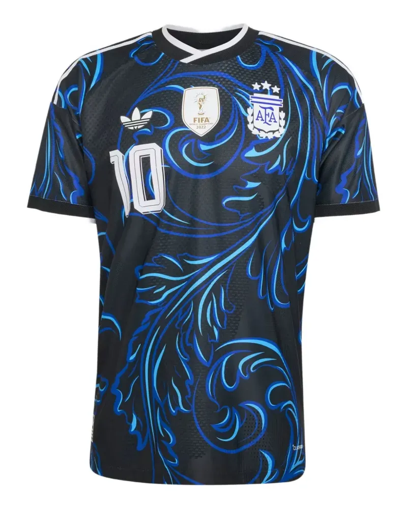 adidas scroll-print mesh T-shirt - Schwarz Schwarz