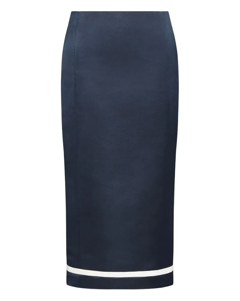 Thom Browne stripe-detail midi skirt - Blau Blau