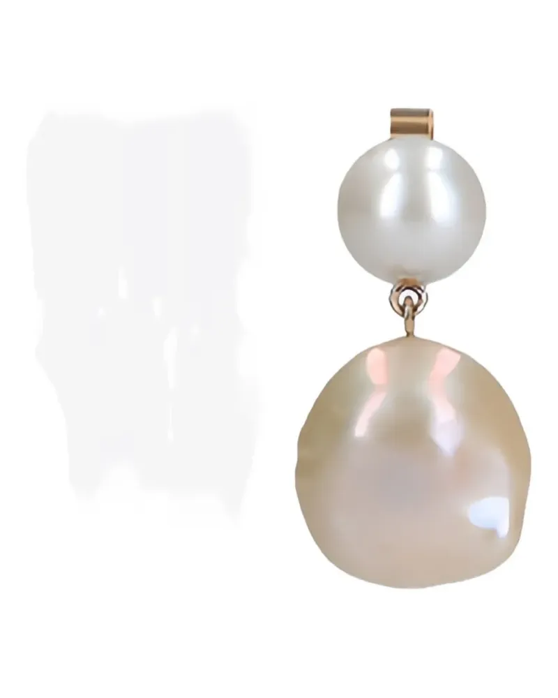 Sophie Bille Brahe 14K yellow gold Venus pearl earrings Gold