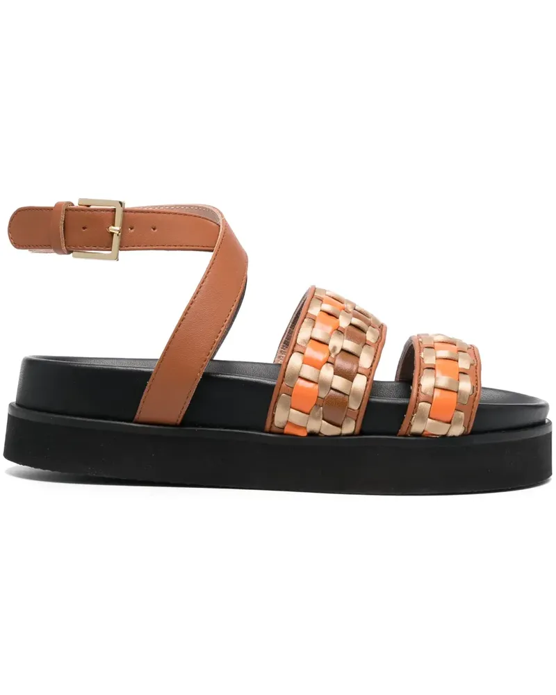 Alberta Ferretti Flache Sandalen - Braun Braun