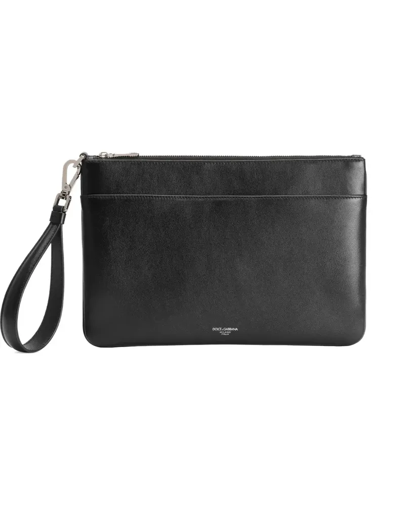 Dolce & Gabbana Clutch mit Handgelenksriemen - Schwarz Schwarz