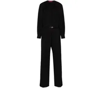 Jumpsuit mit Schlüssellochausschnitt - Schwarz