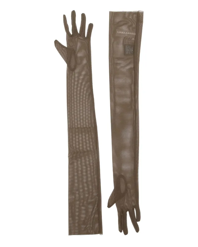 Norma Kamali Lange Handschuhe - Braun Braun