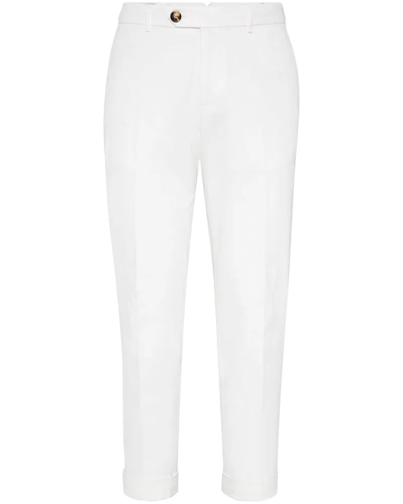 Brunello Cucinelli Hose mit geradem Bein - Weiß Weiß