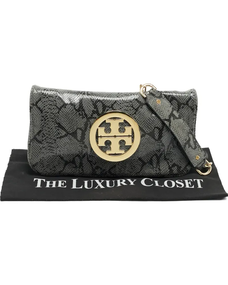 Tory Burch python suede shoulder bag - Grau Grau