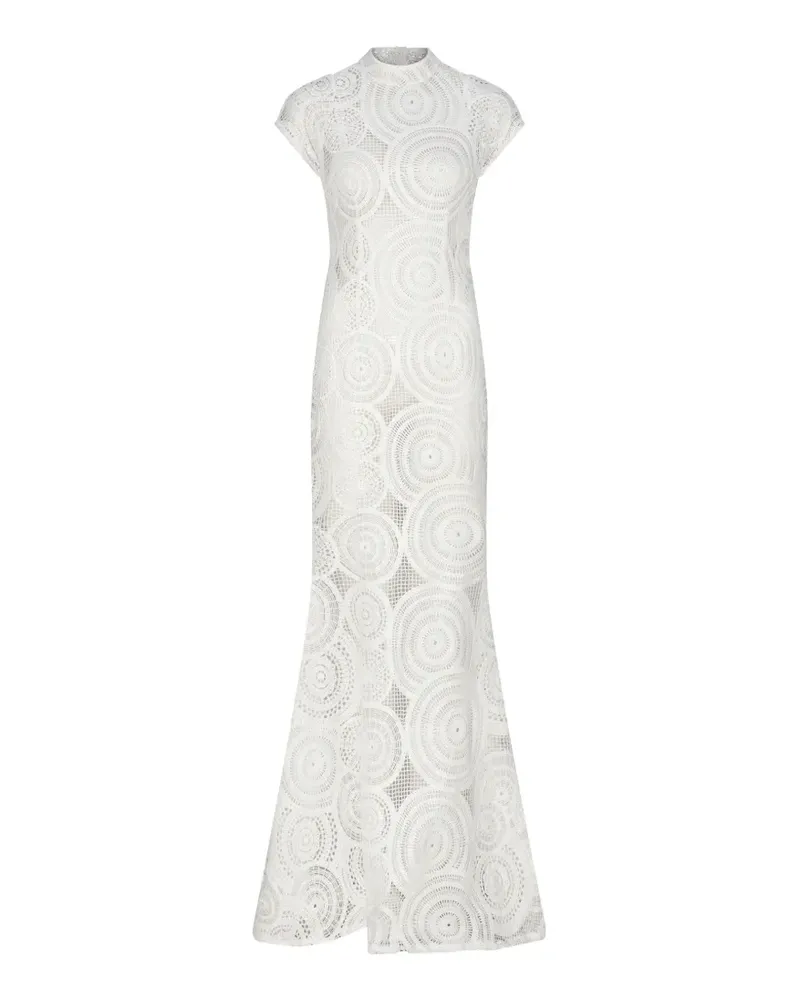 Atoir Sapphira crochet-knit geometric-pattern maxi dress - Weiß Weiß