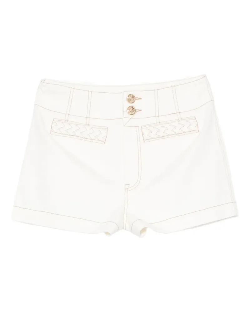 Zimmermann Roselight braided-trim shorts - Nude Nude