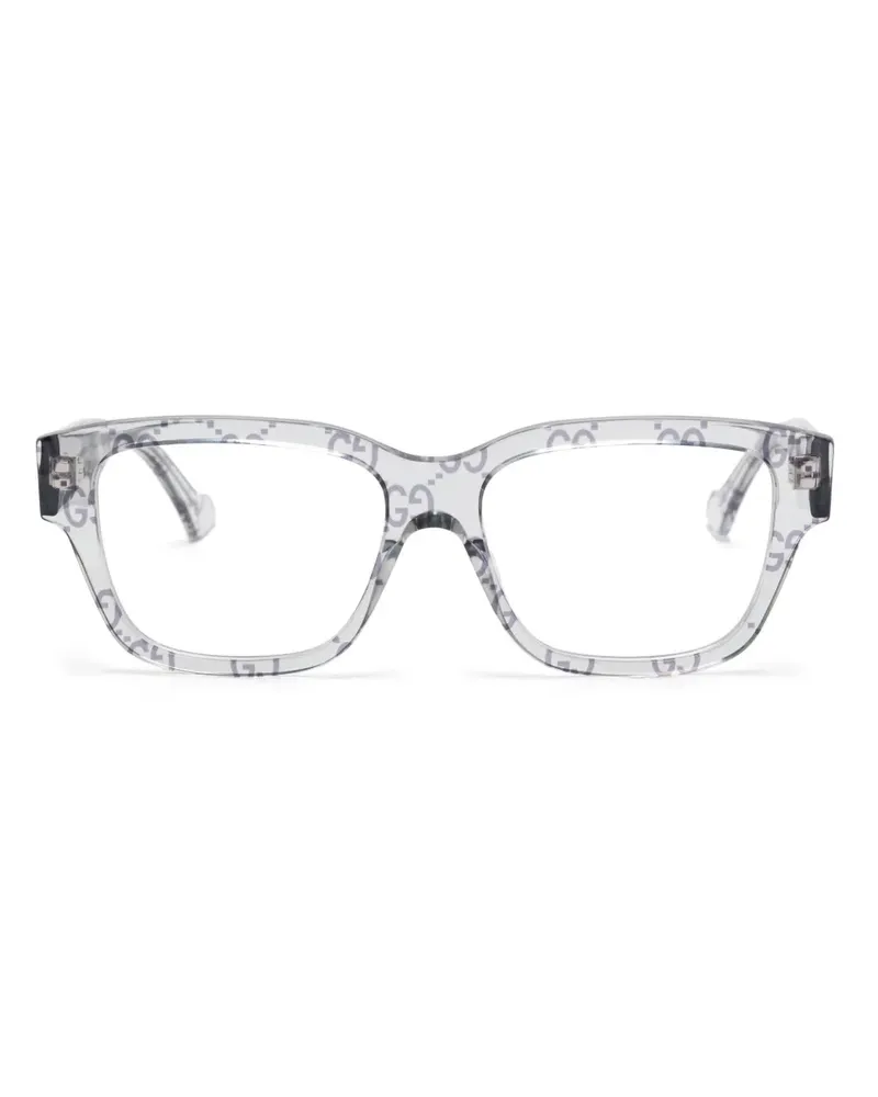 Gucci Brille mit GG-Logo - Grau Grau