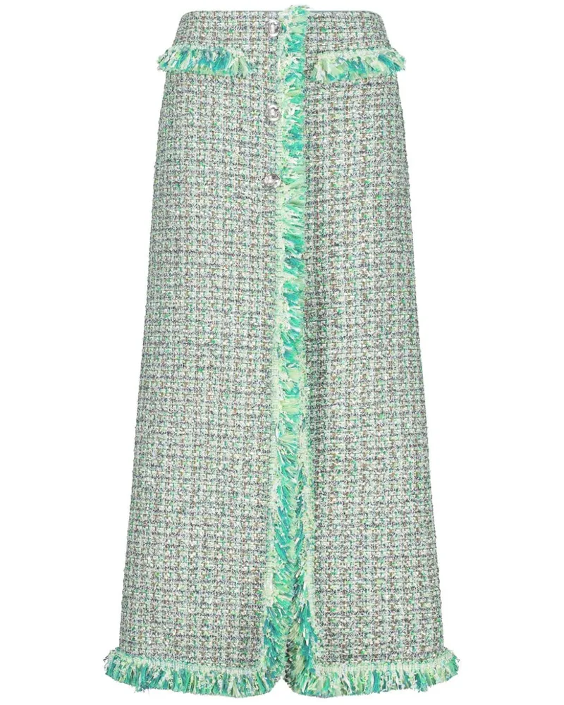 Giambattista Valli Midirock aus Tweed - Grün Grün
