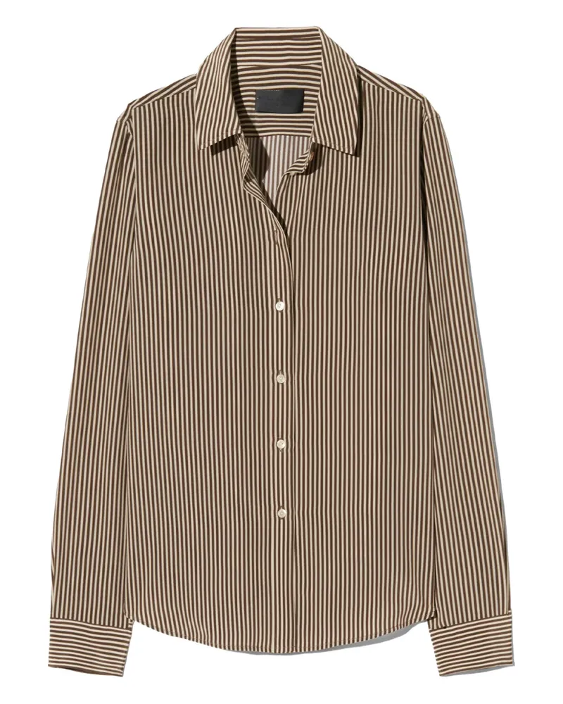 Nili Lotan Gaia striped silk shirt - Braun Braun
