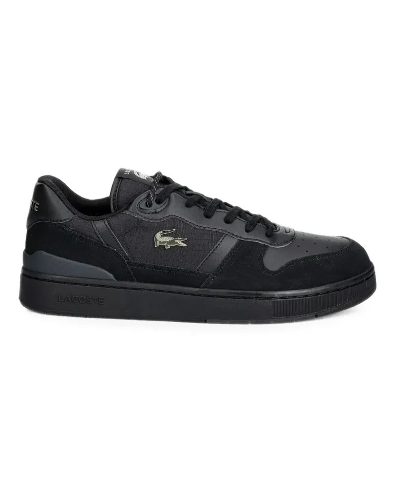 Lacoste logo-plaque panelled sneakers - Schwarz Schwarz