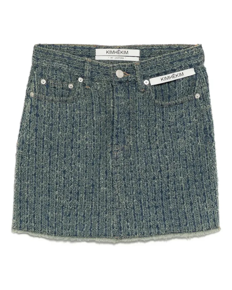 KIMHEKIM Gestrickter Midirock - Blau Blau