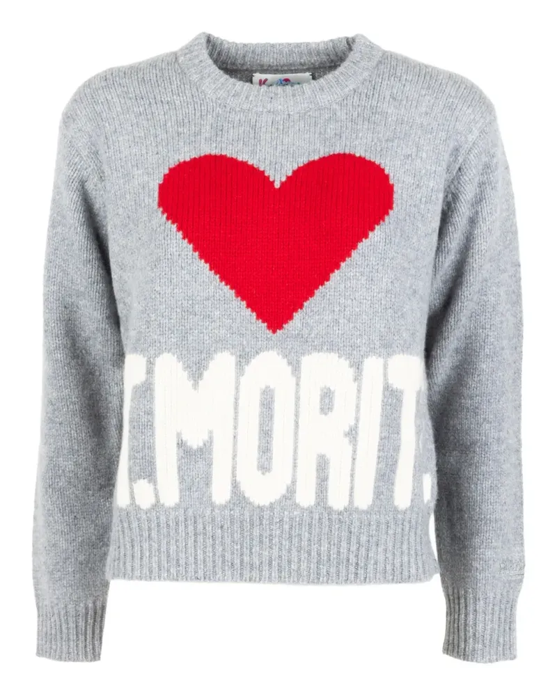 MC2 Saint Barth heart crew neck sweater - Grau Grau