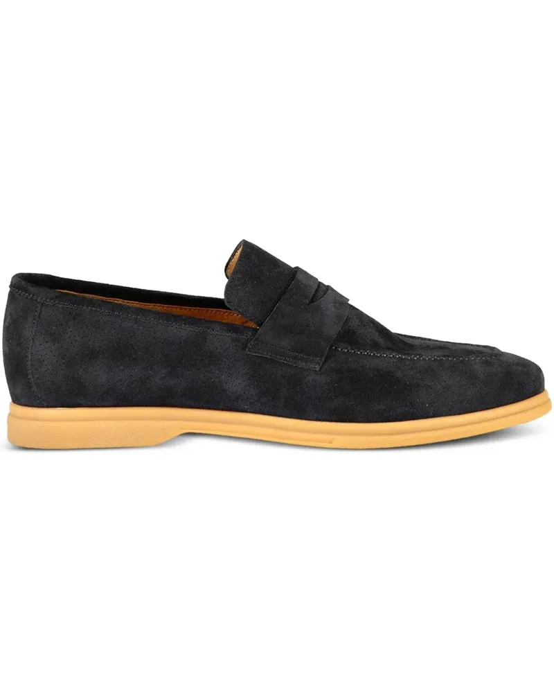Eleventy penny suede loafers - Blau Blau