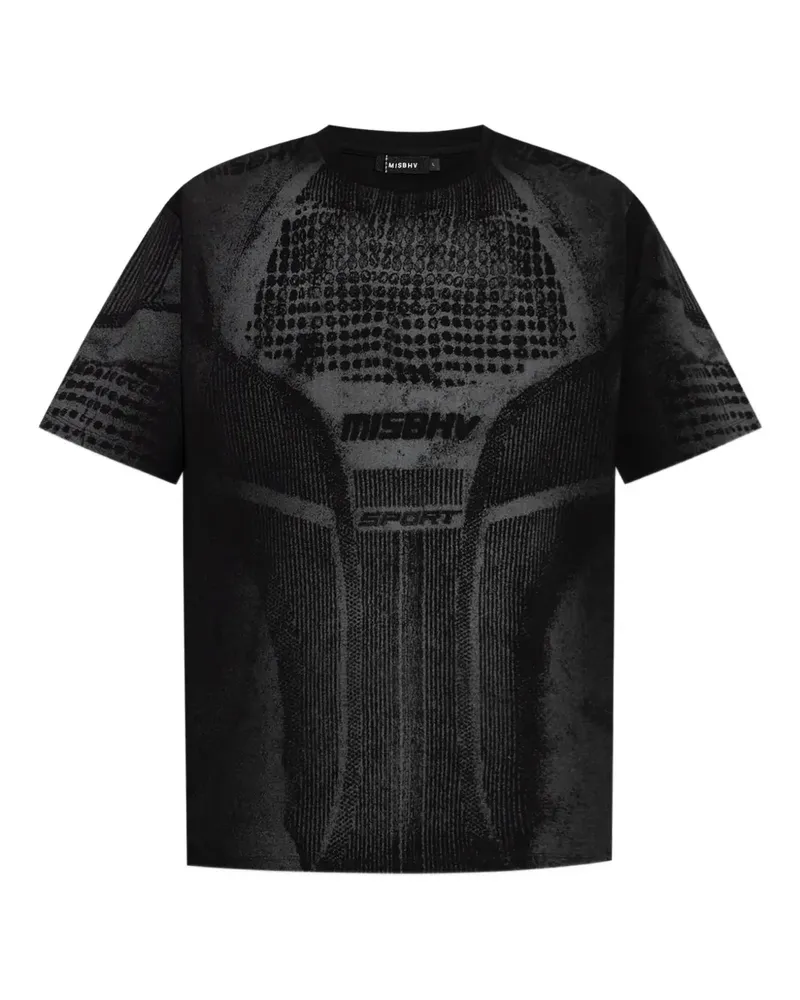 MISBHV T-Shirt mit strukturiertem Print - Schwarz Schwarz