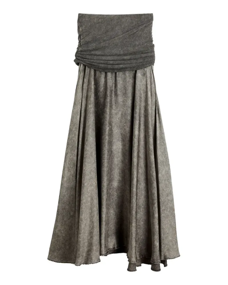 Diesel midi skirt with twisted waist section - Grau Grau