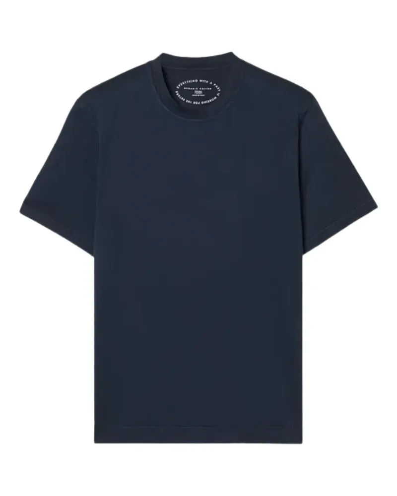 Fedeli T-Shirt mit Rundhalsausschnitt - Blau Blau