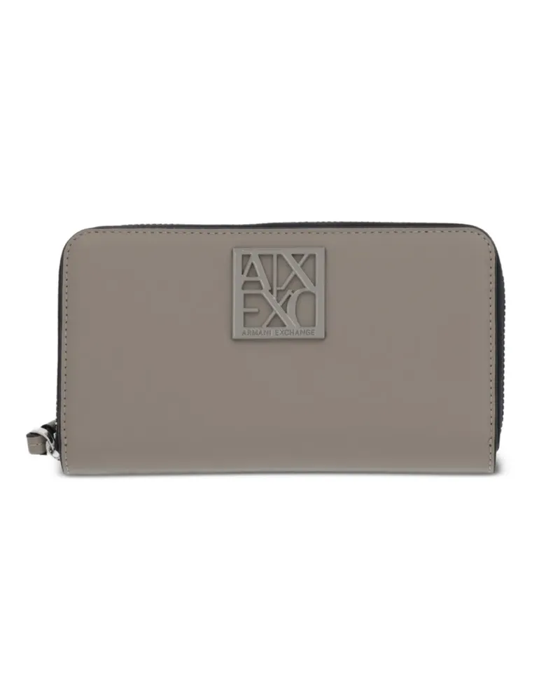 Armani Exchange logo-plaque wallet - Nude Nude