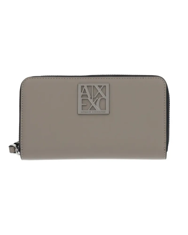 Armani Exchange logo-plaque wallet - Nude Nude