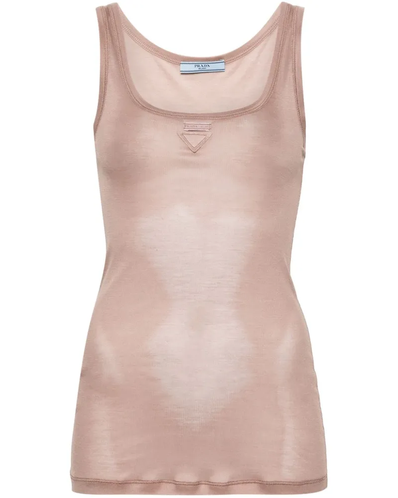 Prada Oberteil mit Logo - Rosa Rosa
