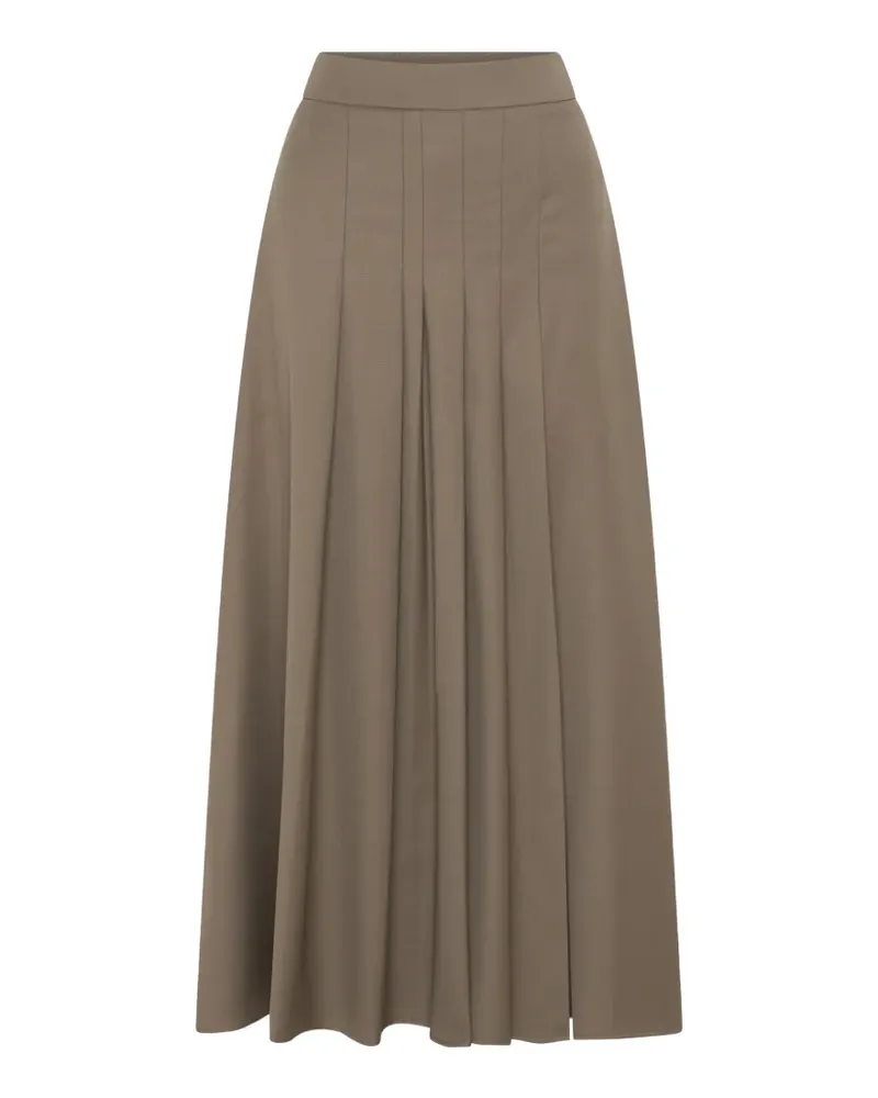 Anna Quan Sable pleated midi skirt - Braun Braun