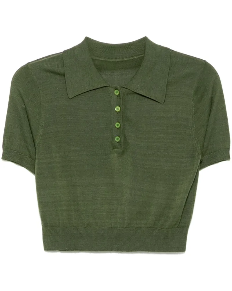 Cynthia Rowley Gestricktes Poloshirt - Grün Grün
