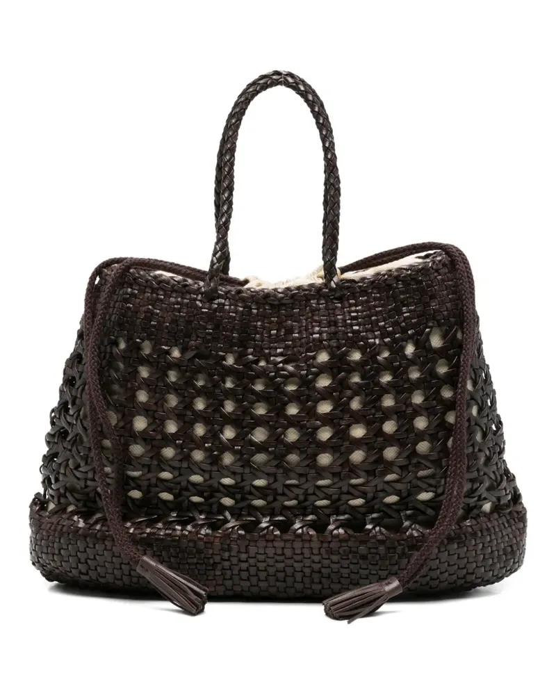 Dragon Diffusion Santa Cano woven-design tote bag - Braun Braun