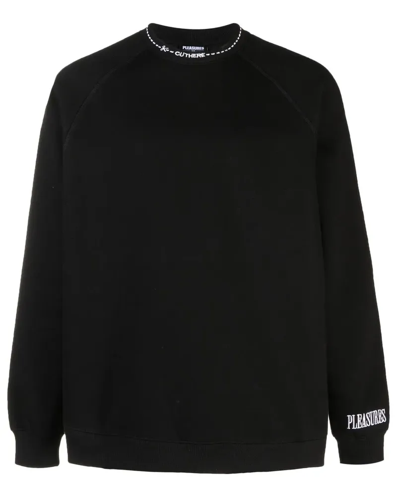 PLEASURES Sweatshirt mit Raglanärmeln - Schwarz Schwarz