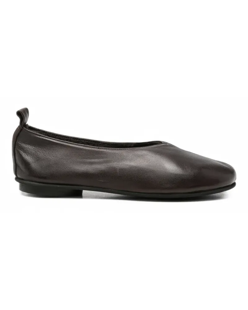 Liska pull-tab leather ballet flats - Braun Braun