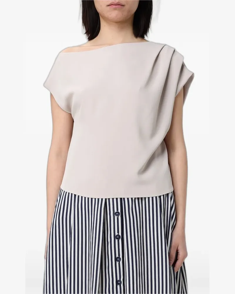 Hanita one-shoulder top - Nude Nude