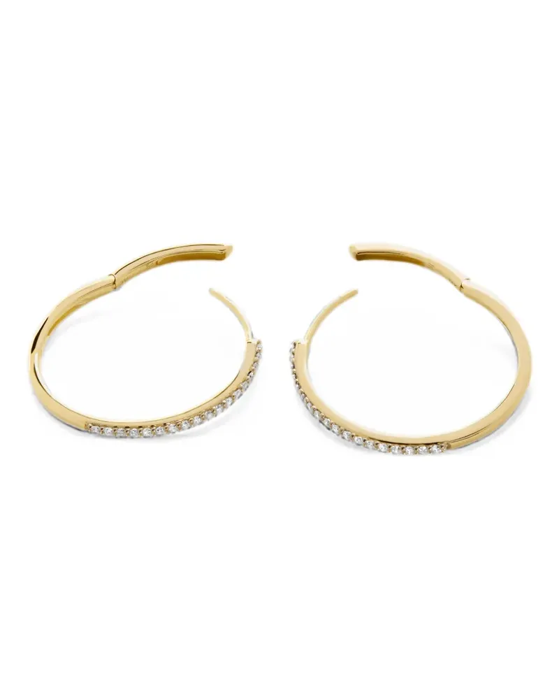 Monica Vinader Mittelgroße Pavé-Creolen mit Diamanten - Gold Gold