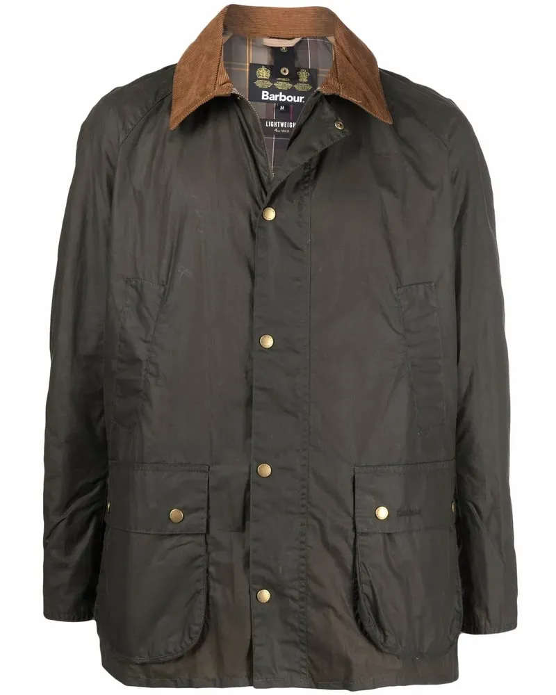Barbour Jacke mit Kontrastkragen - Grün Grün