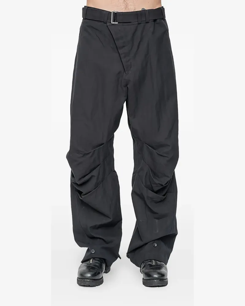 The Viridi-anne button-detail trousers - Schwarz Schwarz