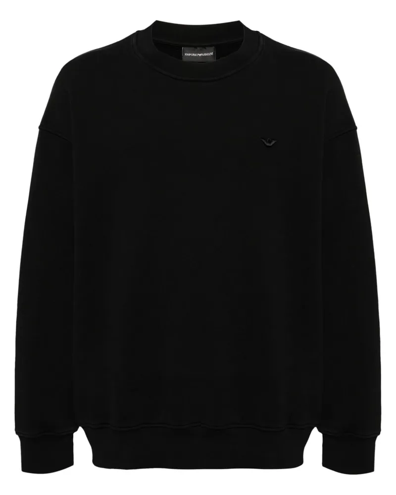 Emporio Armani Klassisches Sweatshirt - Schwarz Schwarz