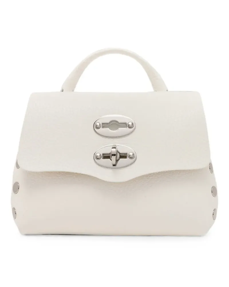Zanellato Sbaby Postina stud-embellished leather mini bag - Weiß Weiß